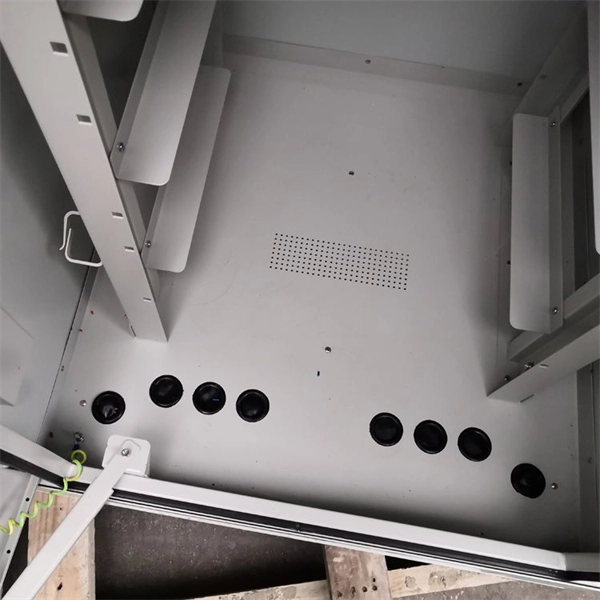 Finished patch panel network cabinet