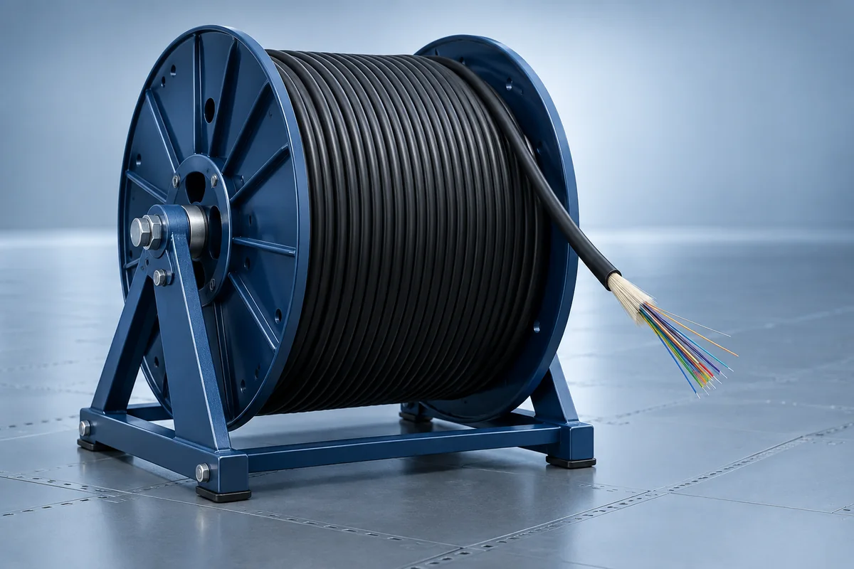 Specialty fiber optic cable on reel